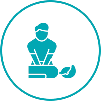 Person performing CPR illustration